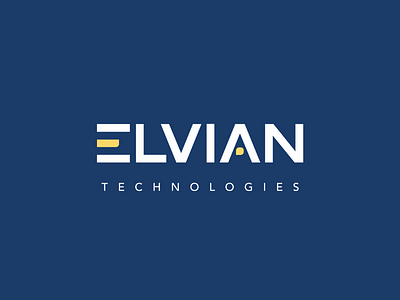 Elvian Logotype blue chat company czech elvian it logo logotype technologies yellow