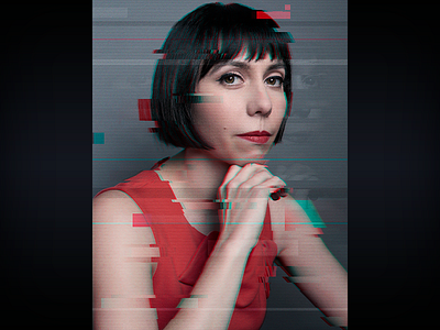 The Opposition Glitch Portrait - Laura adobe creative cloud comedy comedy central design entertainment glitch graphic design photoshop portrait television the opposition the opposition w jordan klepper