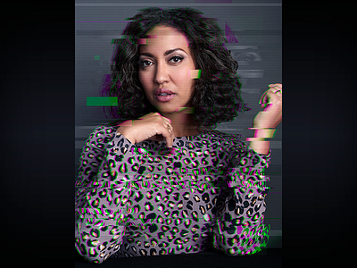 The Opposition Glitch Portrait - Nicole adobe creative cloud comedy comedy central design entertainment glitch graphic design photoshop portrait television the opposition the opposition w jordan klepper