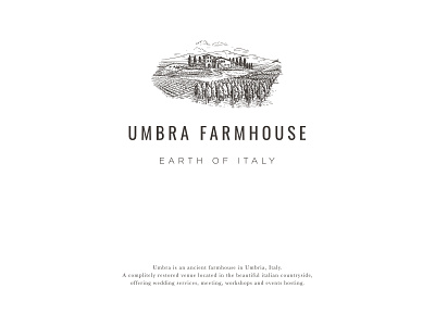 Umbra Farmhouse brand identity branding countryside farm farmhouse host identity italy logo logo design