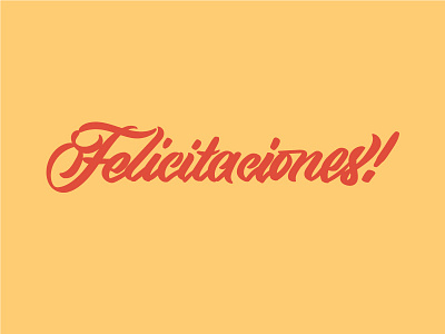 felicitaciones brush calligraphy lettering spain