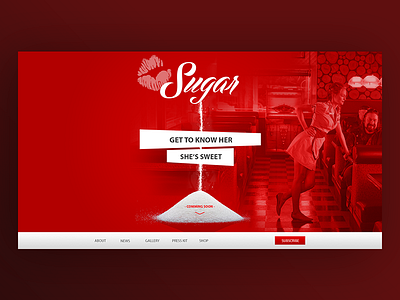 Movie Landing Page landing movie page red sugar ui website