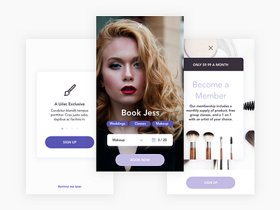 Lilac Studio - Mobile UI Kit - Preview 2 android freebie ios mobile responsive sketch ui ui kit ux