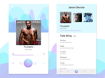 Daily UI #009: Music Player daily ui dailyui dailyui001 jason derulo music music player ui user interface