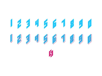 Numerals branding font logotype personal typeface typography