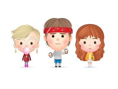 Never Say Die! character design gallery 1988 illustration jmaruyama logo mascot sew cute the goonies