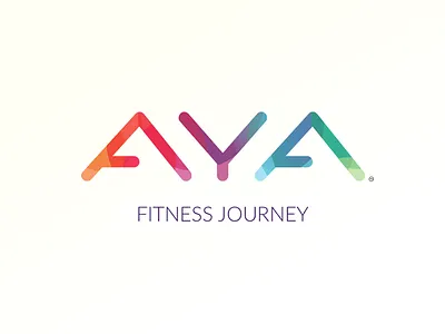 Aya, a Fitness Journey Branding app art direction branding fitness illustration journey logo