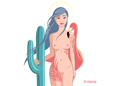 Waiting for summer 🌵💕 cawacem digitalart eroticart love nudeart