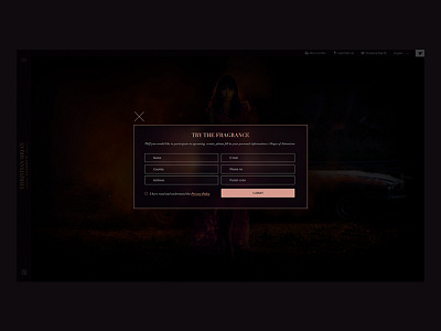 Christian Siriano Fragrance mobile app ui ux web