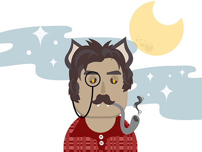 Wolfman fancy moon pipe warewolf wolfman