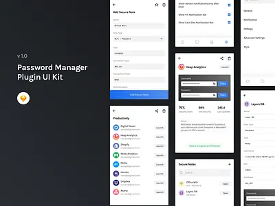 Password Manager UI Kit chrome lastpass password plugin security ui ux