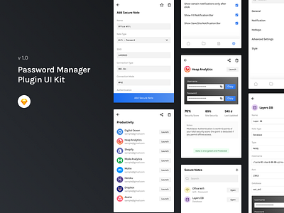 Password Manager UI Kit chrome lastpass password plugin security ui ux