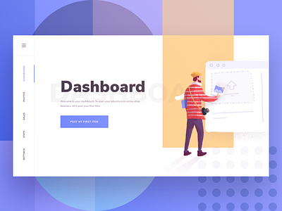 Dashboard Illustration dashboard flat gradient illustration medium painting people unique