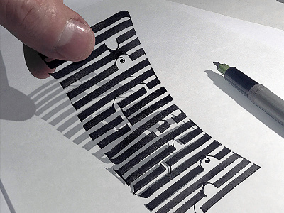 Alive letters 3d calligraphy cyrillic illusion lettering typography вязь