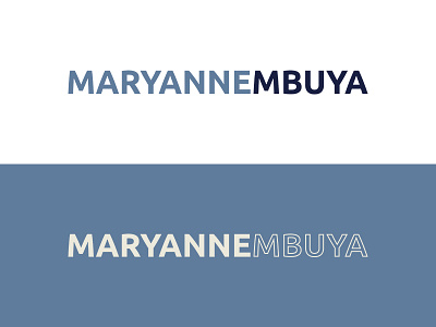 Maryanne Mbuya Logo blue branding identity logo