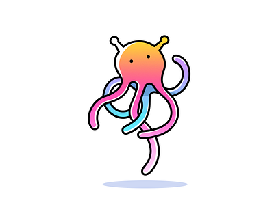 Dancing octopus character design icon icons illustration illustrator octopus