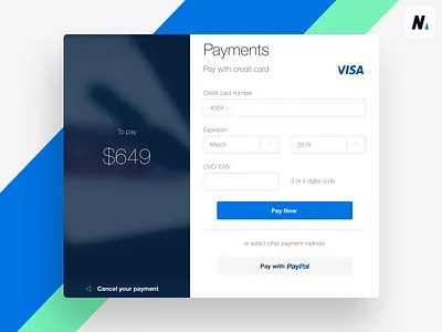 Daily UI 002 Credit Card Checkout challenge daily dailyui design designer interface niedzwiedz sign sketch ui ux webdesign