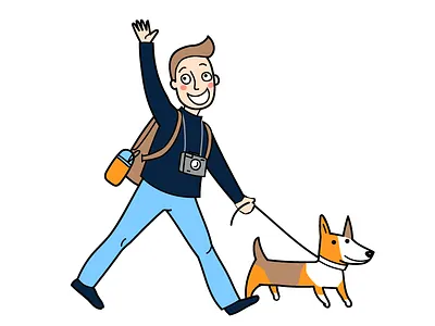 Vacay time! corgi tourist vacation