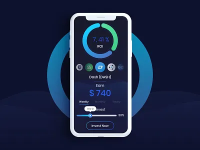 Crypto app app button calculator chart coins crypto currency iphone slider