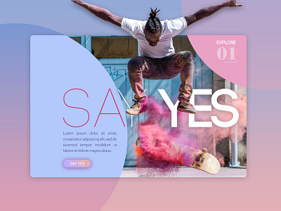 Say Yes design landing page trend ui