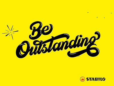 Be Outstanding advetising australia belike bold creative lettering markers stabilo