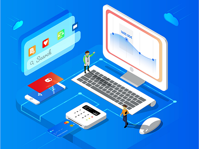 Operational Desk. graphicdesign illustration isometric