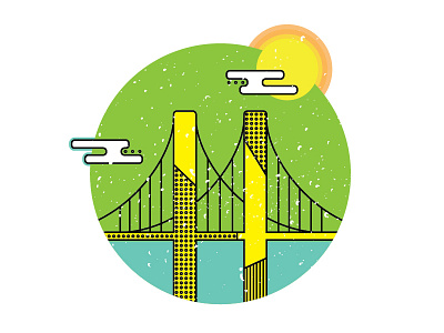 #412 bridge illustration pittsburgh texture