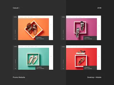 Casual Lookbook collections colors fashion lookbook promo shoes uxui web