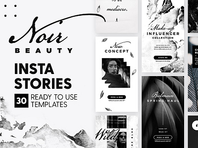 Instagram Stories - Noir Beauty Ed. apparel black blog blogger branding fashion insta story instagram marketing social media story template