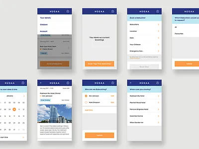Hugaa - Mobile Web App Designs app design art direction mobile app ui design user interface