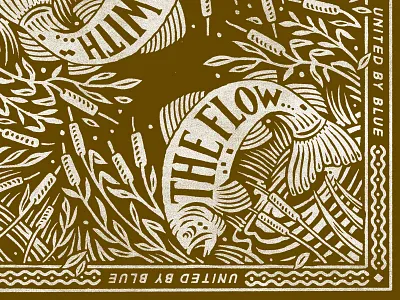 Go With the Flow bandanna illustration