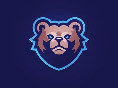 Blue Bear bears branding grizzly logos logotype mascot sports