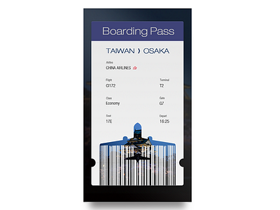 A E-ticket ticket ui design