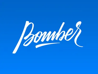 Bomber branding brush calligraphy font lettering logo marker pen pencil sketch type typography