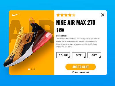 Nike Product Card Concept ads app flat freebie interface nike parallax promotion sketch sport ui ux