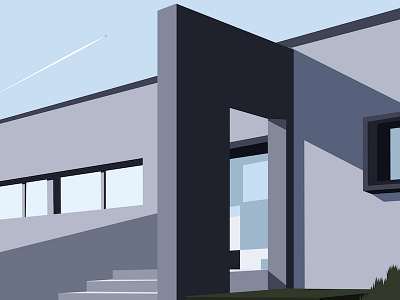 Entrance architecture art design illustration modern vector
