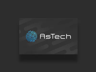 Astech Logo + Visual Identity astech branding cybersecurity fingerprint logo security tech touch