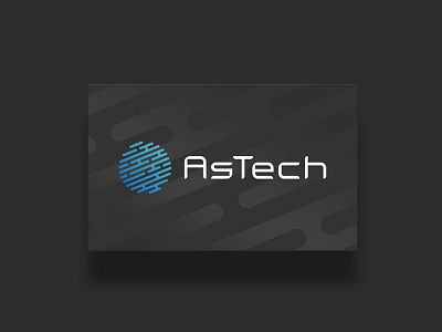 Astech Logo + Visual Identity astech branding cybersecurity fingerprint logo security tech touch