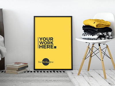 Free Room Interior Standing Poster Mockup branding free mockup freebie mockup mockup free mockup psd poster poster mockup psd template