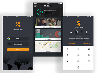 Reve Secure app design home ios mobile app ui ux wireframing