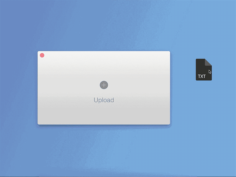 Drag and drop - File upload animation drag and drop interaction mac ui ux