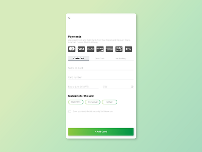 #Dailyui #002 Credit Card Checkout dailyui