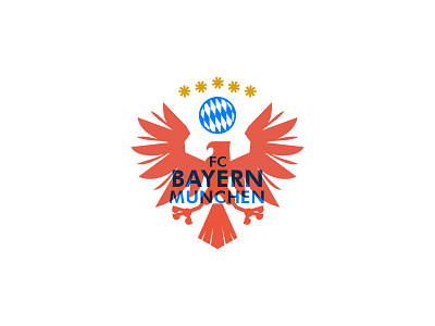 Bayern Munchen Crest badge bayern munchen bird bundes liga crest emblem fc bayern munchen graphic illustration logo soccer vector