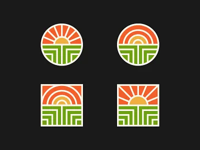 What do you see and which one is your favorite? badge design earth icon illustration logo minimal nature sun t wordmark