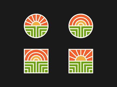 What do you see and which one is your favorite? badge design earth icon illustration logo minimal nature sun t wordmark