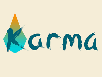 Karma App Logo brand brushstroke karma logo