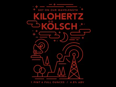 The Night Label beer illustration label