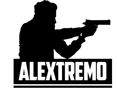 Logo alextremo accion instagram personaje serie silueta web