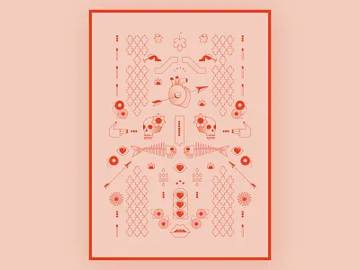Lover design exhibition graphic art heart break human illustration love pink print symbol symmetry