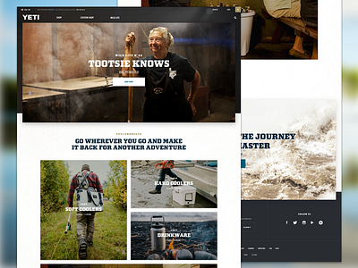 Yeti.com ecommerce sketch ui ux design web web design website